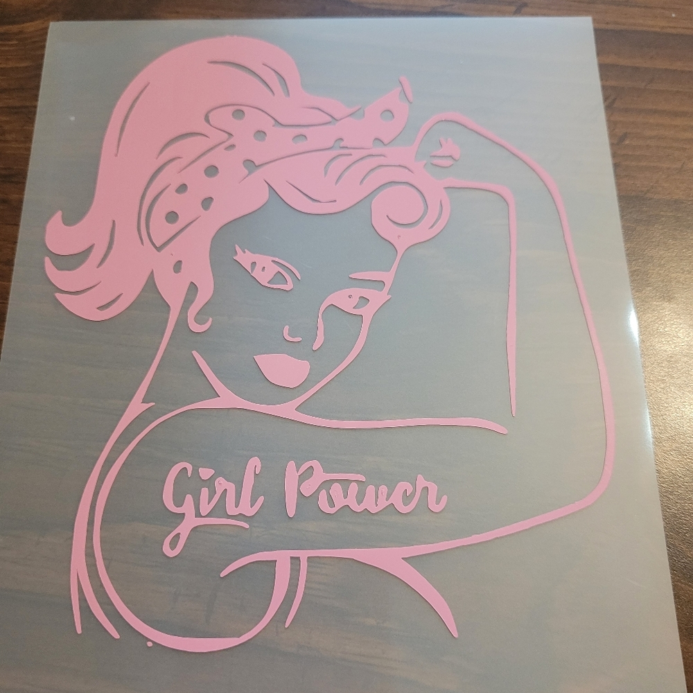 Girl power decal
